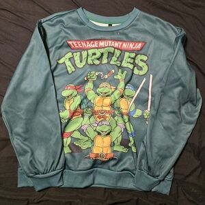SHEIN Green Teenage Mutant Ninja Turtles Sweatshirt